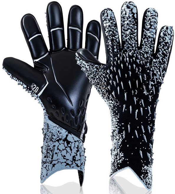 골키퍼장갑 남자축구장갑 축구 골키퍼 장갑 트레이닝용 골키퍼 장갑 유소년 축구 골키퍼 장갑 강한 그립을 가진 골키퍼 장갑 포함하다, 1세트, 블랙