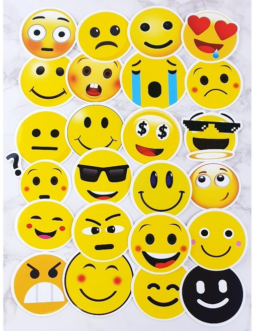 표정스티커 vol 2 이모티콘 다이어리 꾸미기 다꾸 용품 스꾸 인스 세트, 1세트