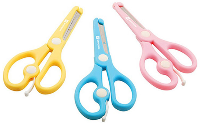 화신 755 동이뭉이 안전 가위, 2개, 색상랜덤 2개