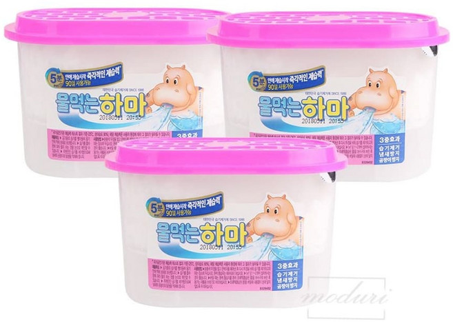 냄새먹는하마 옷장제습제 3개입 습기제거제 QMW1BFD3D, 본상품