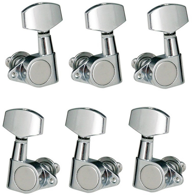 통기타 기타 크롬 헤드머신 나사각도 90도 제품, 왼쪽1개(4.5.6번줄빙향), 1개