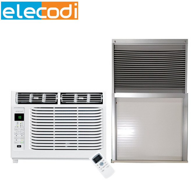 일렉코디 최신형창문형에어컨 당일발송 실외기없는에어컨 창틀에어컨 -HK, 에어컨+소형자재(75~100CM용)+창틀지지대