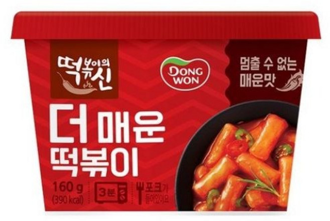 동원 떡볶이의신 더매운 컵떡볶이, 160g, 3개