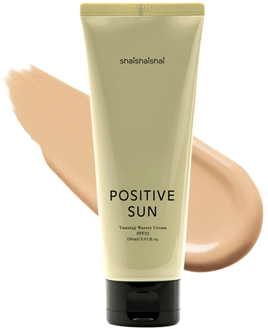 샤이샤이샤이 파지티브 선 워터리 태닝 크림 SPF22 올리브영 셀프 태닝 보습 로션, 180g, 1개, 150ml - 쿠팡