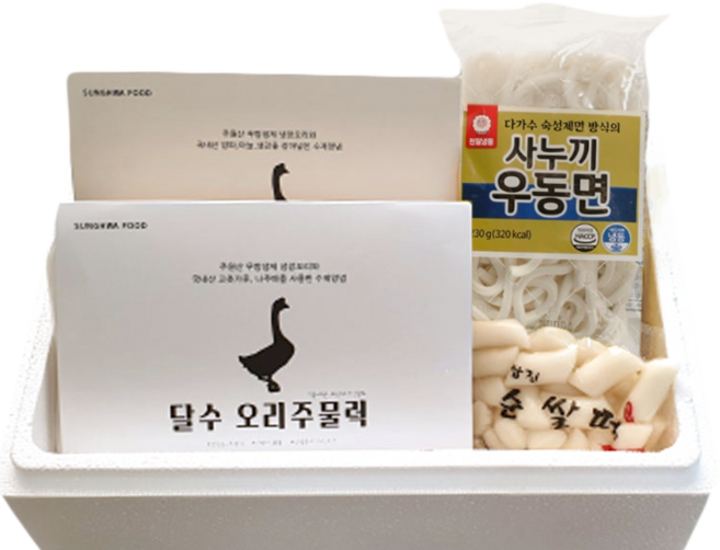 수제 양념오리 2종 선물세트 (국내산냉장오리+국내산고춧가루사용), 1세트