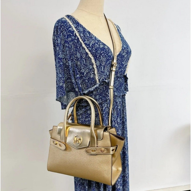 마이클 35F3GNMS8M 카르멘 미디엄 메탈릭 벨티드 사첼백 페일 골드 컬러 5497777