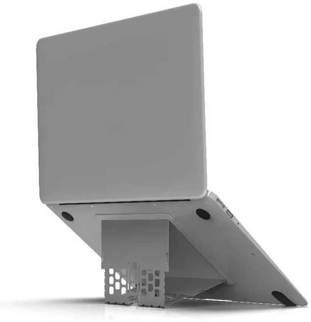 Majextand MacBook 노트북 스탠드 얇고 조절 가능한 휴대용 통풍 인체공학적 노트북 스탠드 최대 노트북, 01 Grey