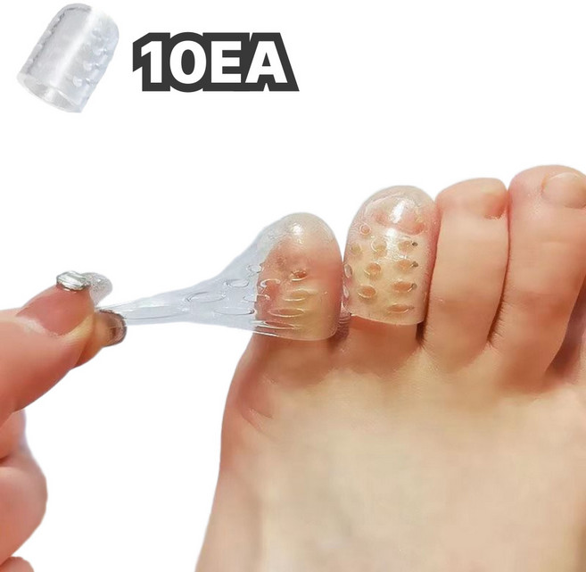이츠오 새끼 발가락 실리콘 통풍 쓸림 방지 보호 골무, 10개