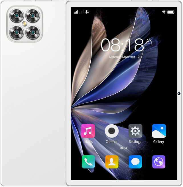 平板電腦，清晰螢幕，輕巧便攜，快速流暢，持久續航，時尚設計, 白色, 32G, Wi-Fi + 行動網路 (4G)