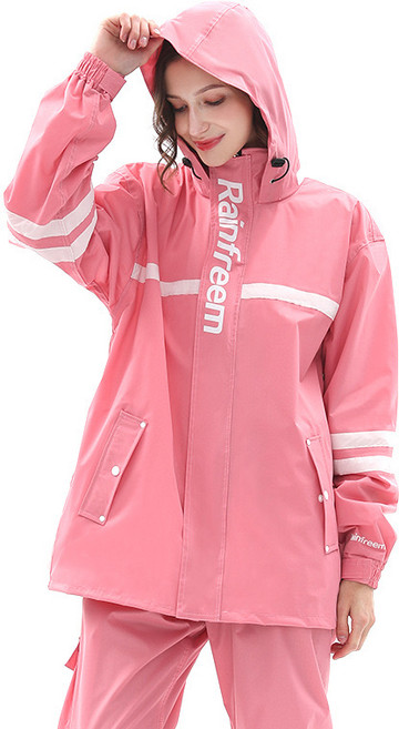 자크시 오토바이 우의 방수 우비 상하세트