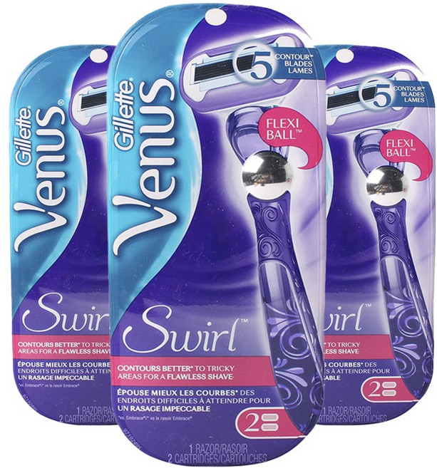 질레트 비너스 스월 스트리지 + 레이저 세트, 3개