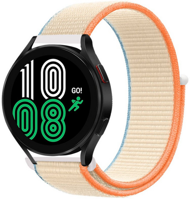 삼성 갤럭시 워치 3 41mm/45mm 호환 벨크로 찍찍이 시계줄 스트랩 밴드 빈티지 SM-R840 / R850, 갤럭시워치3_45MM(22MM), 15.크림화이트