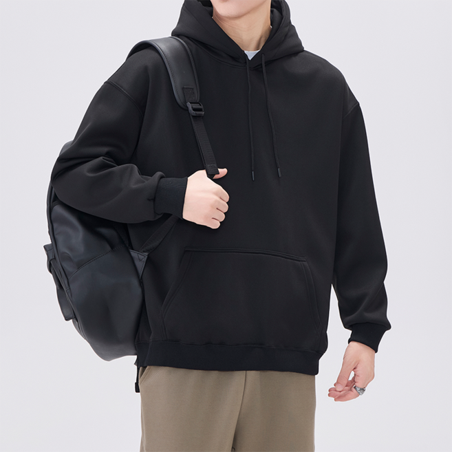 리치블랑 남녀공용 특양면 오버핏 빅사이즈 무지 긴팔 후드티