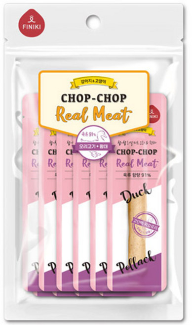 피니키 - 찹찹 리얼 미트스틱 오리&황태 70g (강아지&고양이 겸용), 1개