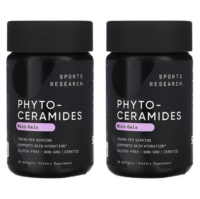 스포츠리서치 피토세라마이드 스킨 하이드레이션 350mg 소프트젤, 30정, 2개 - 쿠팡