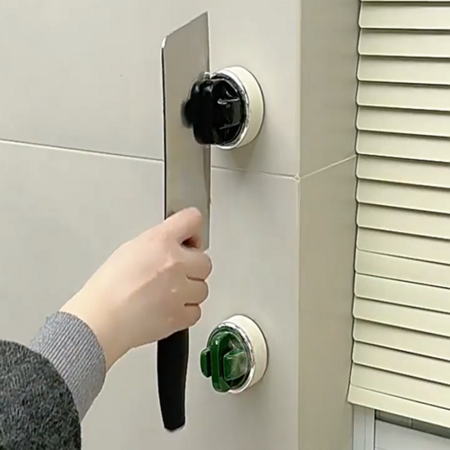 드루프 흡착식 부착 주방용 칼갈이, 2개, 블랙