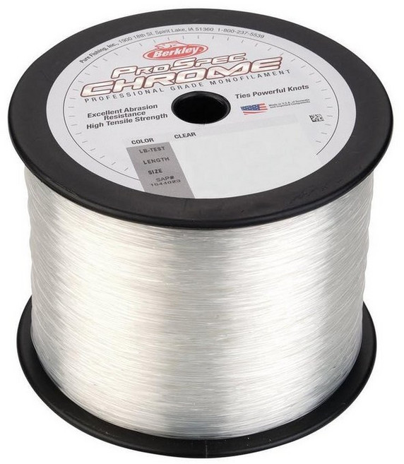 Berkley ProSpec® 크롬 투명 13.6kg(30파운드) | 13.6kg 4572m 모노필라멘트 낚싯줄 바닷물 환경에 적합, New Model, Blaze Orange