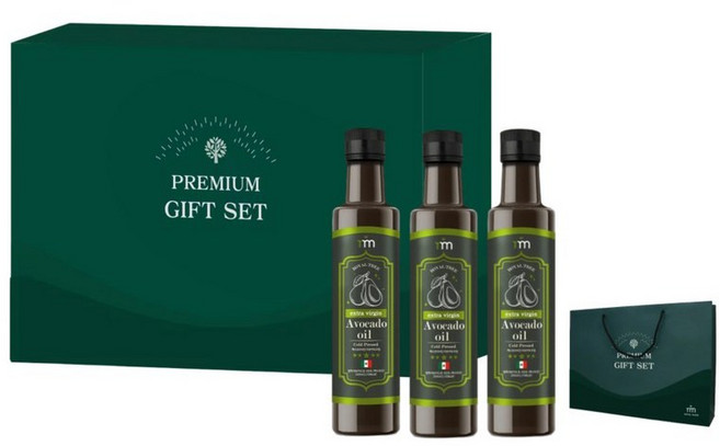 로얄트리 멕시코 최상급 HASS품종 엑스트라버진 아보카도 오일 250mL x 3병 선물세트, 1세트