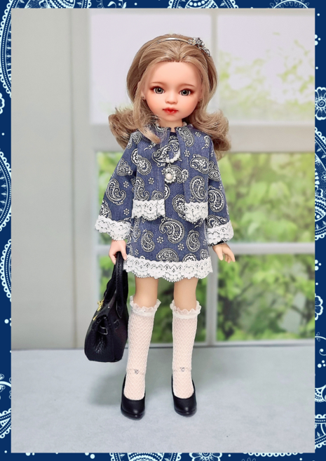 #파올라레이나 32cm ( 페이즐리 투피스 ) #USD 26cm #도리스돌 30cm 옷[마구샵]#구체관절인형#bjd#인형옷#다락아이#관절바디#완제품, USD 26cm, 1개