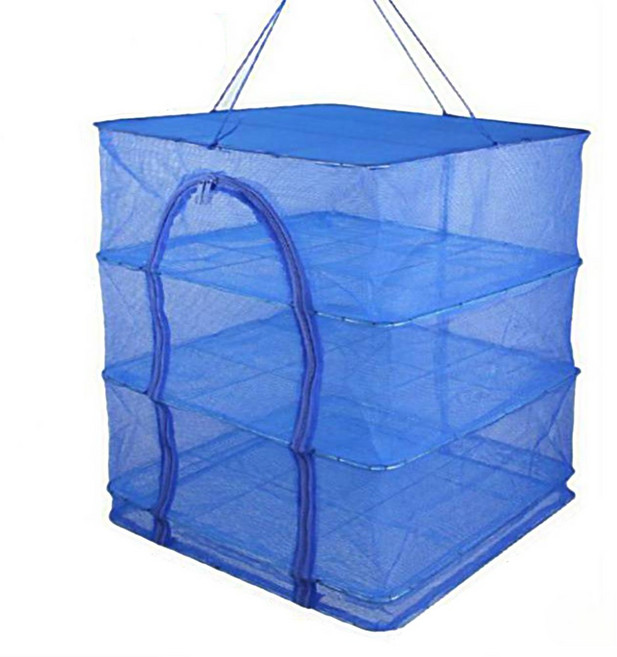 리빙투유 다용도 건조망 빅사이즈 특대형, 블루, 1개, 3단