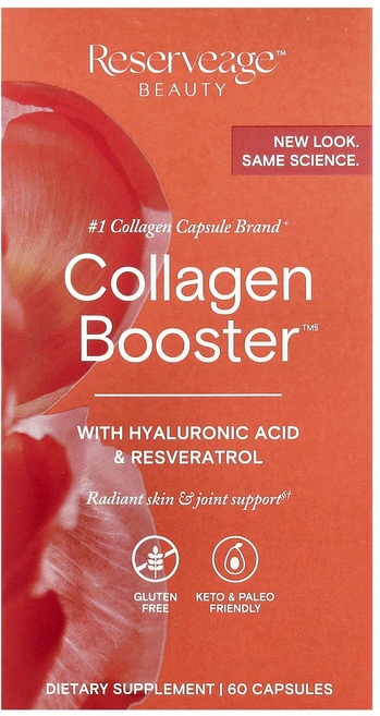 Reserveage Beauty 히알루론산 및 레스베라트롤 함유 콜라겐 부스터 캡슐 60정, ReserveageBeauty히알루론산및레스베라트롤함유, 1개 - 쿠팡