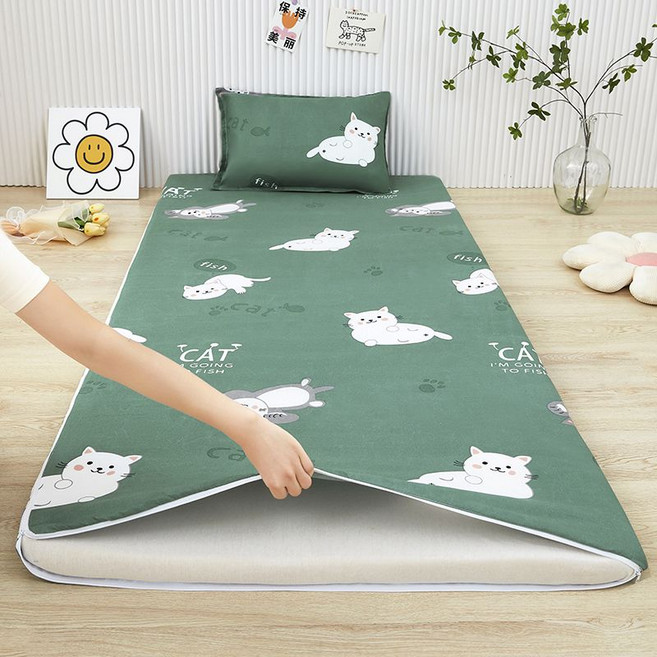 JoYouth 싱글 매트리스 커버 푹신한 바닥 도톰 부드러운 층간소음 기숙사 이불 요 가을