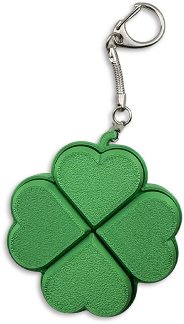 토이즈데이 3D프린팅 네잎 클로버 딸깍이 키링 스트레스 해소 피젯 토이 장난감, 1개, 단품