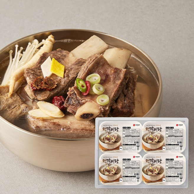 초원농원 정갈비탕 소갈비탕 1kg(4팩), 4개, 1kg