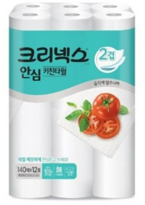 크리넥스 안심 클래식 키친타올 140매, 12개입, 7개