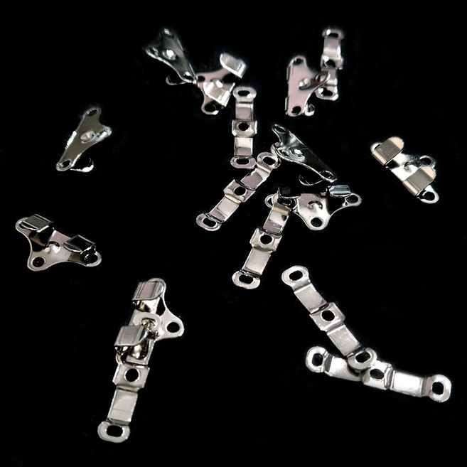 2단 마이깡 훅앤아이 걸고리 후크 단추 의류마이깡 (2색상), 1개, 니켈(20쌍)