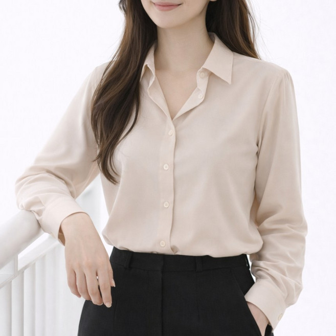 여성 블라우스 구김없는 여자 셔츠 링클프리