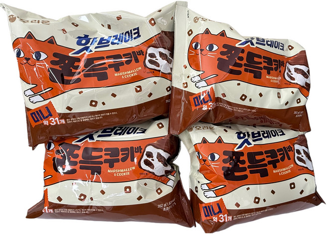 오리온 핫브레이크 쫀득쿠키바, 4개, 352g