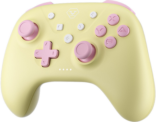 Paradoma 게임패드 유스 에디션 로코코 디자인 스타일 무선 컨트롤러호환 닌텐도스위치/PC/스마트폰 조이스틱, 황색, 1개, PC/SW/XB