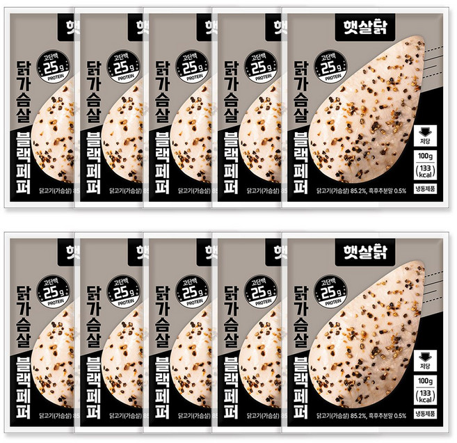 햇살닭 닭가슴살 블랙페퍼 (100g), 100g, 30개