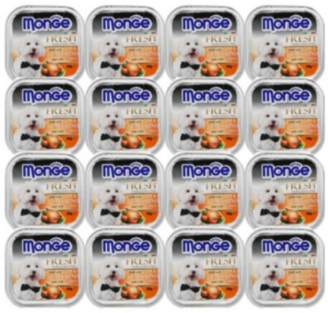 몽이(Monge) 사각캔-칠면조 (100gX16개) BOX, 단품, 칠면조