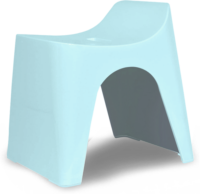 휴바스 일본 높은 욕실의자, 파스텔 블루