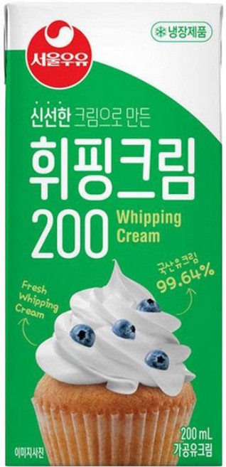 서울우유 동물성 휘핑크림, 200ml, 24개