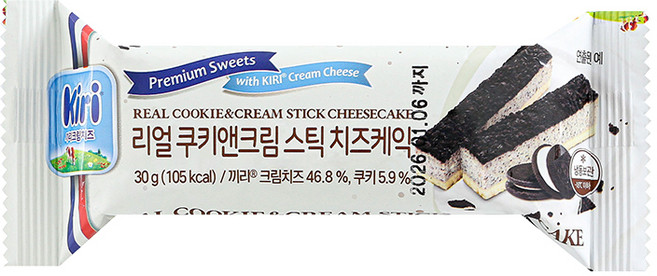 [끼리] 리얼스틱 치즈케익 30g 쿠키앤크림 1개