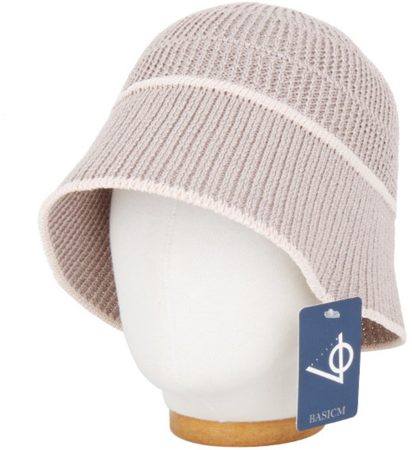 베이직엠 여성 벙거지모자 여름 버킷햇 두줄 투패턴