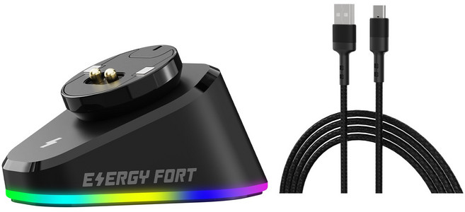 마우스 무선 충전대 G403 G502 X Plus G703 G903 HERO G PRO X Superlight Hero G 프로 X 슈퍼라이트 G 프로 X 슈퍼라이트2 덱스 적용, 블랙, 2m나일론 케이블