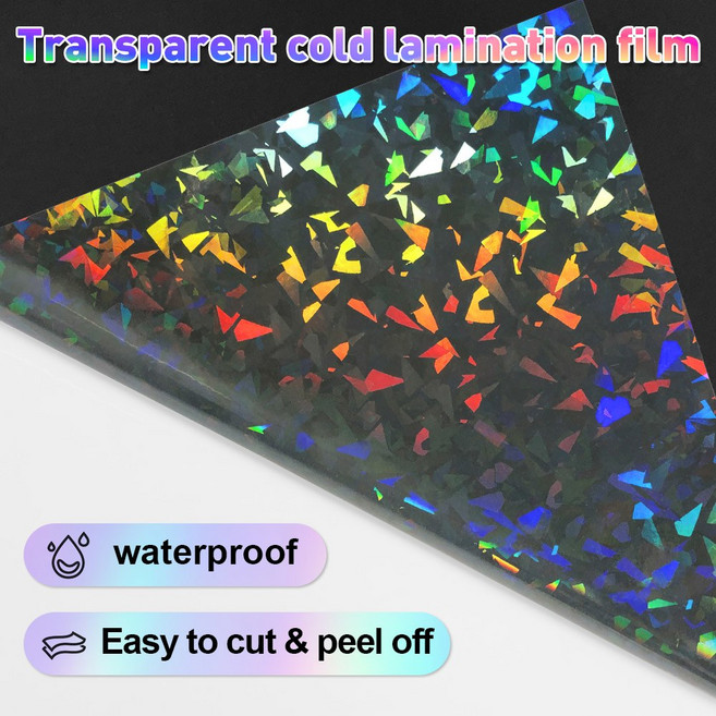 10 시트 콜드 네이팅 방수 용지 자체 사진 스타 투명 접착 스티커 보호 A4 시트 필름, Shards