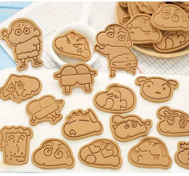 쿠키틀 짱구 8종 세트 홈베이킹 모양틀, A세트, 1개