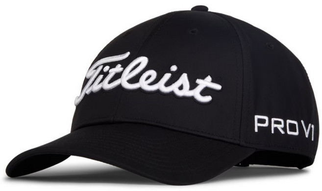 타이틀리스트 2025 투어 퍼포먼스 모자 TH25ATPA, 블랙/화이트, 1개