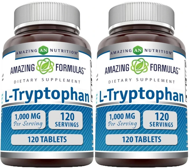 어메이징 뉴트리션 L 트립토판 1000mg 타블렛 120정 x 2개, 1개 - 쿠팡
