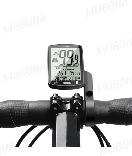 자전거속도계 주행거리계 GPS 충전식 무선 사이클링 컴퓨터 마운트 거치대, 1개, Bike Computer