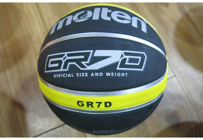 Molten GR7D 標準籃球, 黑黃BGR7D-KY, 1個