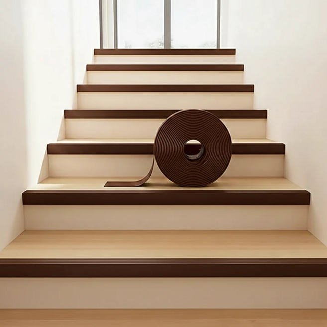 홈앤힐링 계단 미끄럼방지테이프 실내외 계단 논슬립 패드 5m, 코지 브라운, 1개