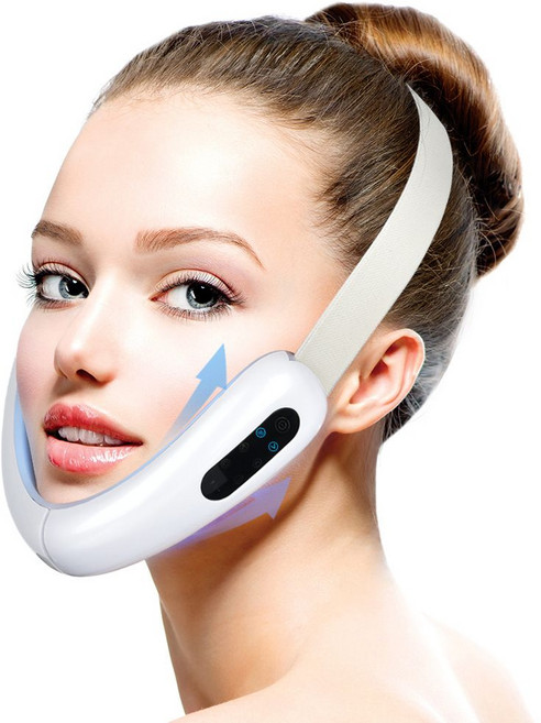 EMS 리프팅 저주파 전기 얼굴 마사지기 피부탄력 피부관리기, 핑크