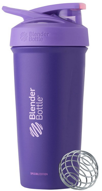 BlenderBottle Strada Stainless Steel 24oz 710ml 590ml) BBSTS24-VT 단백질 셰이커 블렌더 병