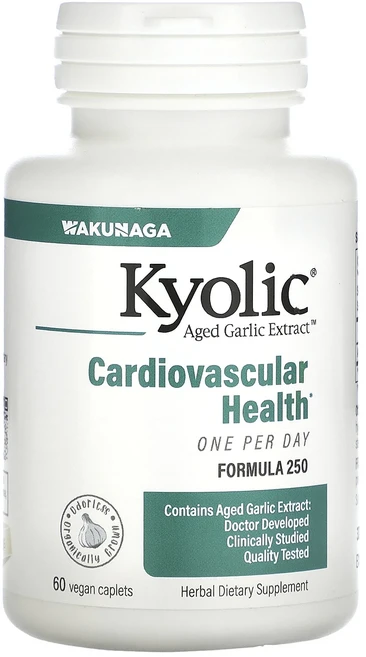 헁복하고 건강하세요 Kyolic Aged Garlic Extract 심혈관 건강 일일 1정 포뮬라 250 비건 캡슐 60정(캡슐 1정당 1000mg) 늘 챙기셔야합니다, 1개 - 쿠팡